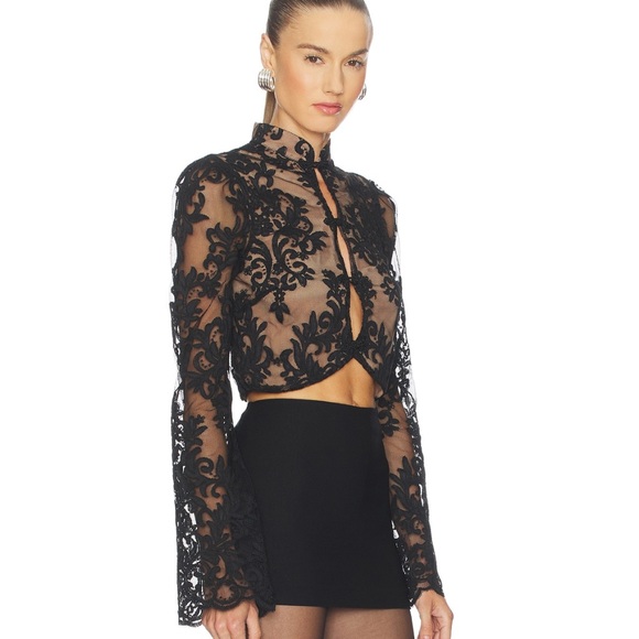 Stone Cold Fox Black Lace Blouse - Picture 2 of 7